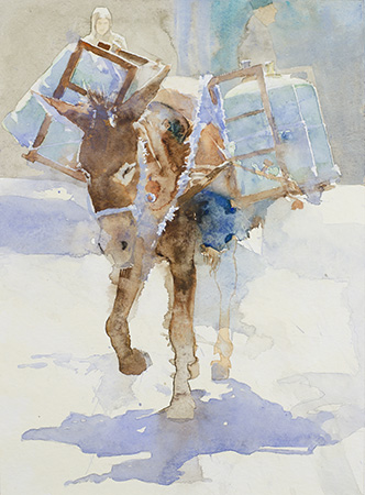 Giclée from watercolour painting Mi-pequeno-amigo by Klaus Hinkel