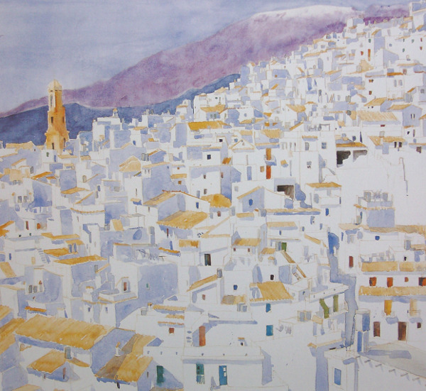 watercolour print Competa by Klaus Hinkel