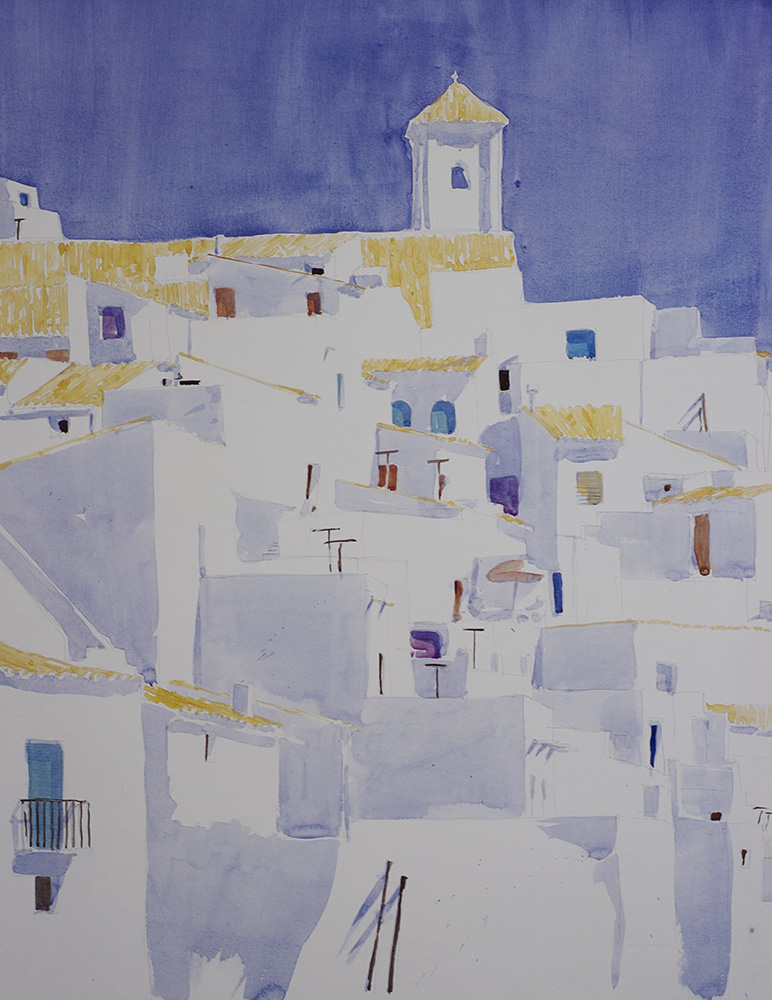 watercolour print Frigiliana by Klaus Hinkel
