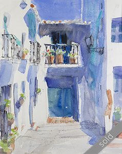 Watercolour painting Frigiliana