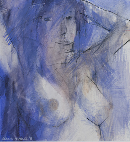 watercolour painting Blue by Klaus Hinkel