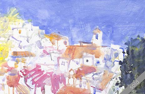 Watercolour painting Frigiliana