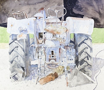 Watercolour painting Traktor