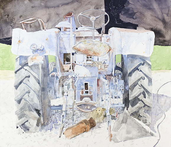 watercolour painting Axarquía by Klaus Hinkel