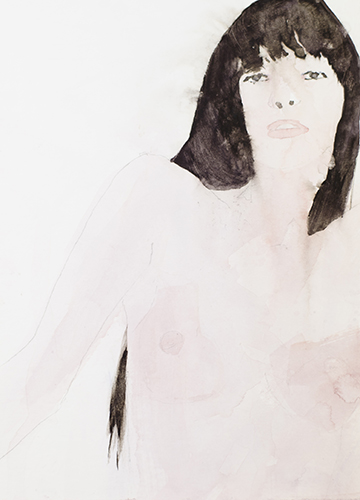 watercolour painting Posing by Klaus Hinkel