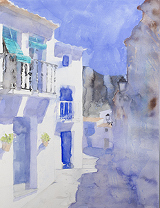 Watercolour painting Frigiliana