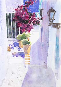 Watercolour painting Frigiliana