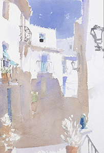 Watercolour painting Frigiliana